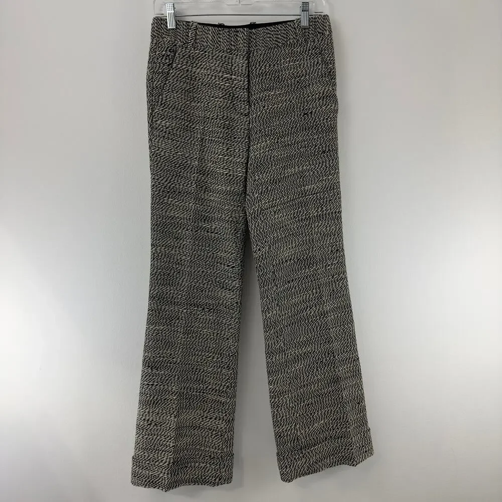 3.1 Phillip Lim Cuffed Flat Front black and beige trouser
